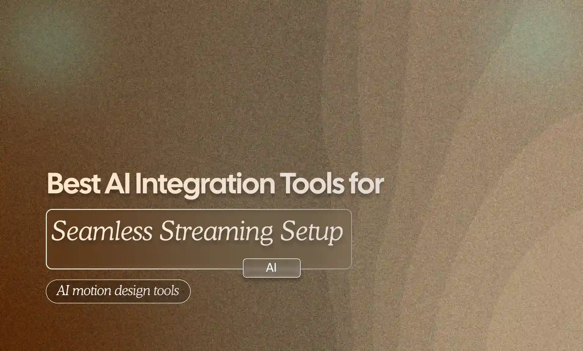 Integration Tools